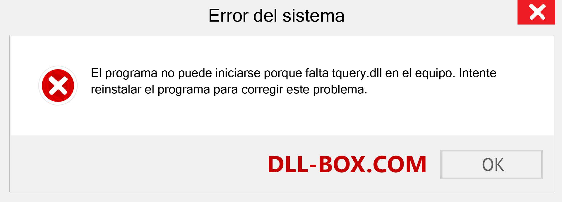 ¿Falta el archivo tquery.dll ?. Descargar para Windows 7, 8, 10 - Corregir tquery dll Missing Error en Windows, fotos, imágenes